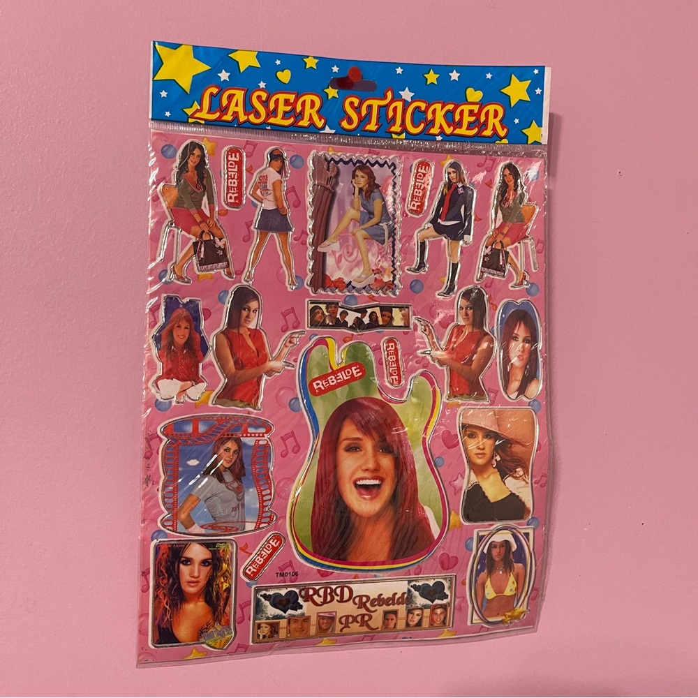 RARE NEW Vintage Y2K rebelde sticker set band tv movie show mexico spain RBD